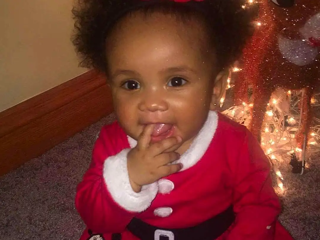 Christmas, Child, Toddler, Event, Holiday, Lap, Girl, Infant, Smile, Fun, Person