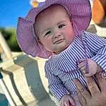 Nose, Cheek, Skin, Lip, Eyes, Mouth, Baby, Textile, Baby & Toddler Clothing, Gesture, Happy, Cap, Pink, Sun Hat, Toddler, Cool, Grass, Fun, Hat, Child, Person