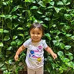 Face, Plant, Smile, People In Nature, Happy, Hat, Toddler, Groundcover, Leisure, Grass, T-shirt, Tree, Child, Fun, Shrub, Thumb, Flowering Plant, Herb, Plantation, Person, Joy