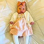 Doll, Toy, Dress, Pink, Mythical Creature, Linens, Baby & Toddler Clothing, Stuffed Toy, Bedding, Wig, Peach, Fashion Accessory, Fashion Design, Furry friends, Ruffle, Plush, Pattern, Baby Products, Costume, Headpiece, Person