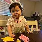 Smile, Table, Pink, Toddler, Fun, Child, People, Happy, Party Supply, Baby & Toddler Clothing, Baby, Chair, Event, Leisure, Kindergarten, Room, Sweetness, Toy, Desk, Person