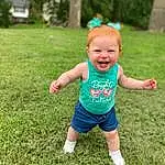 Smile, Plant, People In Nature, Happy, Baby & Toddler Clothing, Grass, Toddler, Leisure, Summer, Groundcover, Meadow, T-shirt, Baby, Recreation, Grassland, Fun, Tree, Lawn, Child, Garden, Person