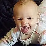 Face, Nose, Cheek, Skin, Head, Lip, Smile, Chin, Eyebrow, Eyes, Arm, Mouth, Baby & Toddler Clothing, Human Body, Flash Photography, Baby, Iris, Sleeve, Comfort, Happy, Person