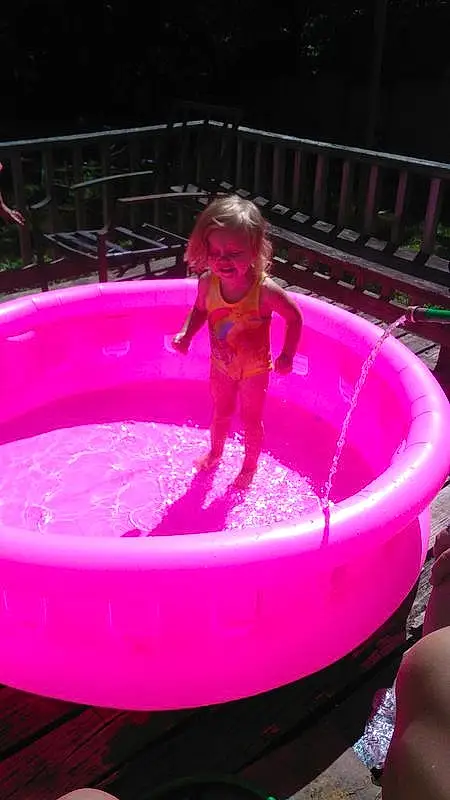 Water, Purple, Fluid, Pink, Magenta, Fun, Leisure, Recreation, Liquid, Toddler, Composite Material, Bathing, Electric Blue, Person