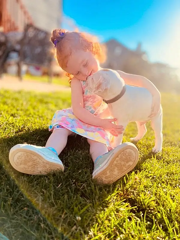 Plant, Leg, People In Nature, Sky, Leaf, Happy, Sunlight, Toy, Grass, Fun, Fawn, Leisure, Meadow, Doll, Grassland, Human Leg, Blond, Landscape, Sitting, Brown Hair, Person