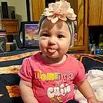 Face, Cheek, Skin, Smile, Facial Expression, Baby & Toddler Clothing, Textile, Sleeve, Happy, Pink, T-shirt, Baby, Toddler, Headgear, Cool, Fun, People, Person, Headwear