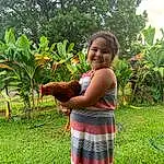 Plant, Smile, People In Nature, Botany, Fruit, Tree, Terrestrial Plant, Happy, Adaptation, Grass, Tartan, Flower, Flowering Plant, Agriculture, Food, Plantation, Natural Foods, Toddler, Banana Family, Day Dress, Person, Joy