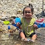 Water, Nature, Leaf, People In Nature, Body Of Water, Fun, Leisure, Happy, Toddler, Grass, Adaptation, Summer, Sand, Recreation, Beauty, Child, Soil, Foot, Barefoot, Sitting, Person, Joy
