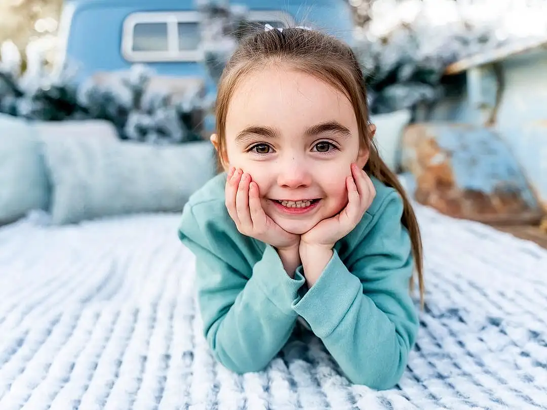 Smile, Flash Photography, Happy, Leisure, Fun, Toddler, Baby, Winter, Grass, Recreation, Sitting, Freezing, Laugh, Child, Portrait Photography, Vacation, Linens, Portrait, Room, Person, Joy