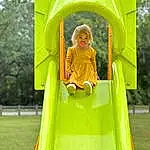 Photograph, Plant, Leaf, Nature, Botany, Tree, Playground Slide, Grass, Yellow, Chute, Outdoor Recreation, Leisure, Playground, Recreation, Outdoor Play Equipment, Fun, City, Toddler, People In Nature, Person
