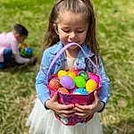 People In Nature, Nature, Happy, Toy, Grass, Sports Equipment, Community, Ball, Basket, Leisure, Easter, Fun, Easter Egg, Toddler, Child, Recreation, Meadow, Lawn, Baby, Event, Person