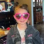 Glasses, Smile, Lip, Goggles, Vision Care, Sunglasses, Eyewear, Fashion, Sleeve, Picture Frame, Cool, Fun, Jacket, Leather Jacket, Happy, Personal Protective Equipment, Television, T-shirt, Fashion Design, Toddler, Person, Joy