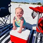 Cloud, Smile, Blue, White, Sky, Dress, Baby & Toddler Clothing, Baby, Outdoor Furniture, Leisure, Chair, Red, Toddler, Travel, Happy, Summer, Fun, Recreation, Child, Person