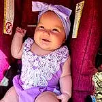 Face, Cheek, Skin, Smile, Eyes, Purple, Mouth, Baby & Toddler Clothing, Human Body, Fashion, Textile, Sleeve, Violet, Happy, Pink, Iris, Baby, Cool, Toddler, Person, Headwear