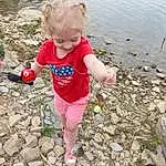 Water, People In Nature, Toddler, Grass, Fun, Baby & Toddler Clothing, Child, Soil, Sand, Recreation, Lake, Beach, Play, T-shirt, Shorts, Leisure, Rock, Landscape, Puddle, Vacation, Person