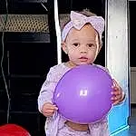 Facial Expression, Purple, Balloon, Pink, Fun, Party Supply, Magenta, Child, Event, Toddler, Baby & Toddler Clothing, Happy, Toy, Party, Recreation, Ball, Cleanliness, Play, Sphere, T-shirt, Person, Headwear