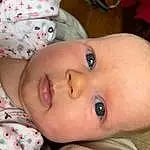 Forehead, Face, Nose, Cheek, Skin, Lip, Chin, Eyebrow, Eyes, Mouth, Facial Expression, White, Eyelash, Human Body, Iris, Baby, Toddler, Finger, Baby & Toddler Clothing, Child, Person