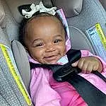 Cheek, Smile, Comfort, Purple, Flash Photography, Toddler, Pink, Car Seat, Violet, Baby Carriage, Happy, Child, Magenta, Baby, Baby In Car Seat, Baby & Toddler Clothing, Vehicle Door, Fun, Baby Products, Auto Part, Person, Joy
