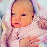 Nose, Cheek, Skin, Lip, Eyebrow, Eyes, White, Mouth, Comfort, Baby & Toddler Clothing, Textile, Sleeve, Baby, Happy, Pink, Finger, Iris, Baby Sleeping, Toddler, Person