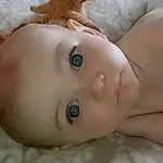 Nose, Hair, Cheek, Lip, Eyes, Eyelash, Human Body, Toy, Ear, Doll, Iris, Fawn, Headgear, Wood, Bathing, Chest, Baby, Toddler, Flesh, Baby Toys, Person