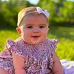 Clothing, Skin, Smile, Eyes, Facial Expression, Purple, Baby & Toddler Clothing, Flash Photography, Happy, Iris, Sunlight, Pink, Baby, People In Nature, Plant, Grass, Toddler, Fun, Beauty, Hat, Person, Joy, Headwear
