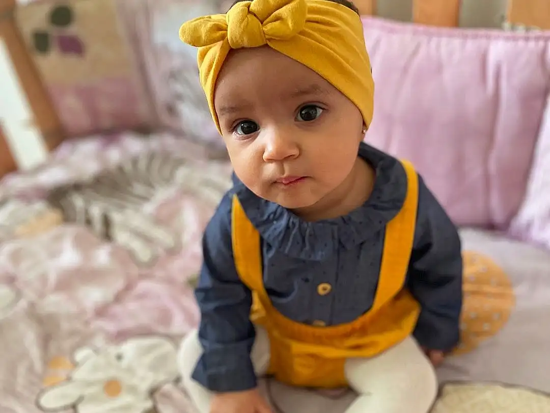 Face, Cheek, Skin, Textile, Baby & Toddler Clothing, Baby, Yellow, Toddler, Wood, People, Child, Cap, Happy, Fun, Room, Comfort, Pattern, Person, Headwear
