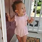 Face, Cheek, Head, Leg, Smile, Baby & Toddler Clothing, Sleeve, Gesture, Happy, Baby, Waist, Pink, Toddler, Thigh, Knee, Child, Human Leg, Wood, Sock, Person