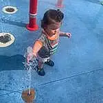 Water, World, Line, Leisure, Toddler, Recreation, Asphalt, Fun, Electric Blue, Sports, Playground, Child, Concrete, Outdoor Play Equipment, T-shirt, Play, Shorts, Adventure, Shadow, Person