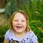 Smile, Plant, People In Nature, Happy, Grass, Flash Photography, Summer, Toddler, Leisure, Meadow, Grassland, Fun, T-shirt, Blond, Child, Recreation, Baby & Toddler Clothing, Field, Brown Hair, Person, Joy