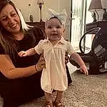 Face, Smile, Skin, Arm, Shoulder, Fashion, Sleeve, Happy, Standing, Flash Photography, Baby & Toddler Clothing, Gesture, Interaction, Finger, Toddler, Fun, Child, Baby, T-shirt, Person, Joy