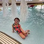 Water, Smile, Azure, Swimming Pool, Leisure, Aqua, Composite Material, Recreation, Summer, Fun, Happy, Toddler, Swimwear, Water Feature, Nonbuilding Structure, Leisure Centre, Vacation, Chute, Thigh, Amusement Park, Person, Joy