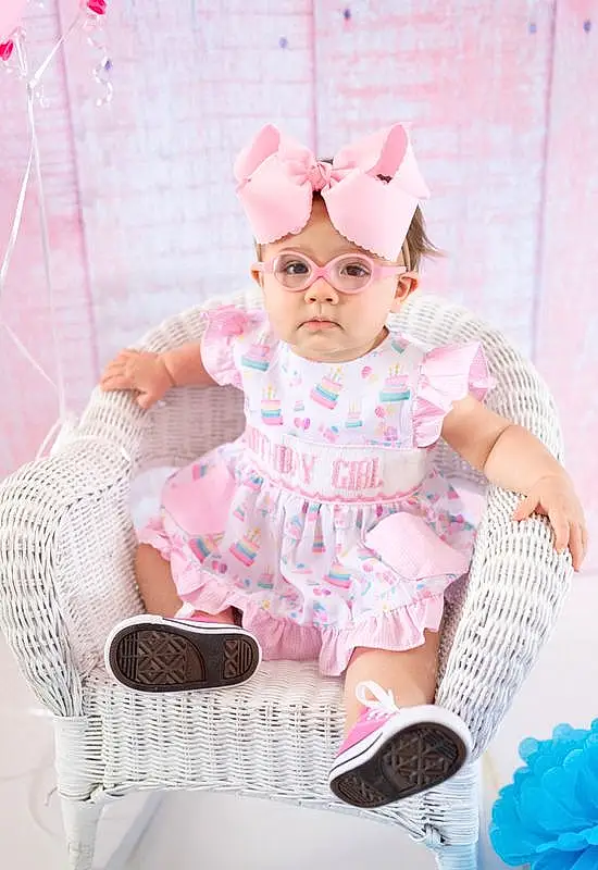 Shoe, Purple, Baby & Toddler Clothing, Goggles, Happy, Pink, Sunglasses, Dress, Eyewear, Toddler, Magenta, Sneakers, Pattern, Leisure, Fun, Baby Products, Baby, Child, Sitting, Event, Person, Headwear