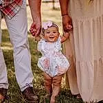 Plant, Smile, Shoe, Photograph, Leg, White, People In Nature, Dress, Bridal Clothing, Happy, Standing, Gesture, Grass, Interaction, Finger, Fun, Toddler, People, Summer, Holding Hands, Person, Joy, Headwear