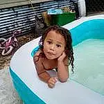 Water, Baby Bathing, Fluid, Bathing, Leisure, Aqua, Toddler, Happy, Fun, Bicycle Wheel, Recreation, Child, Composite Material, Baby, Swimming Pool, Comfort, Thigh, Plumbing, Vacation, Play, Person