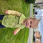 Green, Plant, Sleeve, Grass, People In Nature, Tree, Baby, Toddler, Leisure, Happy, Fun, Lawn, Child, Baby & Toddler Clothing, Recreation, Play, Sitting, Person