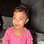 Hair, Nose, Face, Cheek, Skin, Head, Smile, Lip, Chin, Hairstyle, Eyes, Mouth, Sleeve, Iris, Flash Photography, Happy, Baby & Toddler Clothing, Comfort, Black Hair, Fun, Person