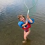 Water, Smile, Lake, Fun, Happy, Toddler, Recreation, Leisure, Fashion Accessory, Rope, Sports Toy, Child, Thumb, Vacation, Circle, Wire, Reflection, Play, People In Nature, Sea, Person, Joy